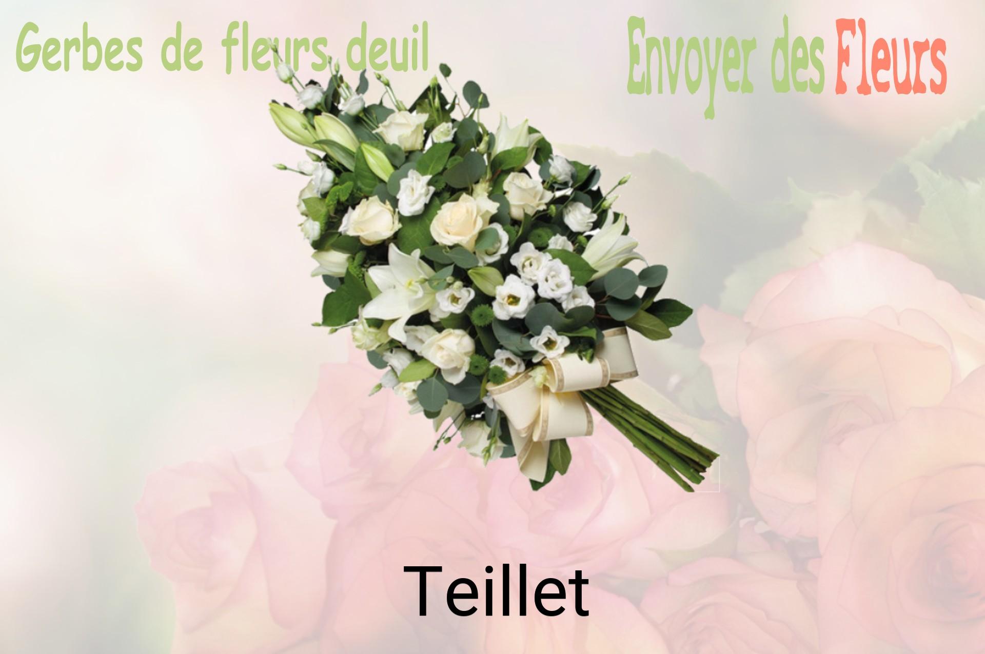 Gerbe de fleurs de deuil livrée à Teillet